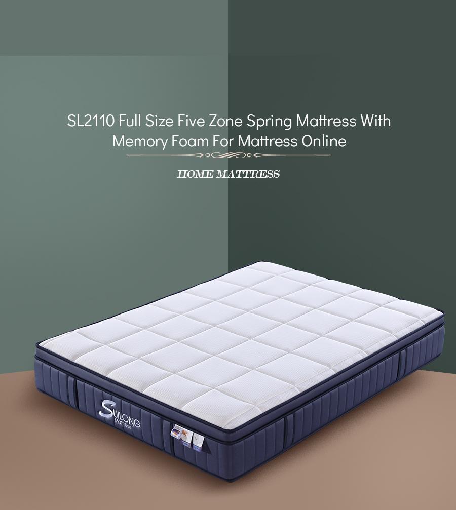 Full Size Memory Foam Rolled 5 Zones Mattress (SL2110)