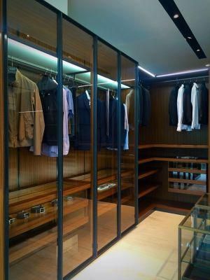 Glass Swing Door Modern Multifunctionale Bedroom Wardrobe