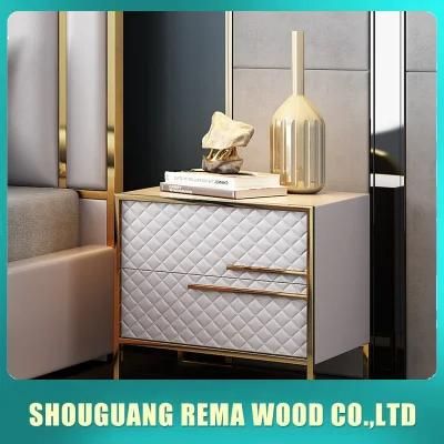 Bedroom Nightstand Bedside Table with Drawer Shelf Industrial Style Side End Table