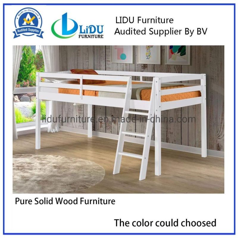 Solid Wood Kids Bed with Slide Table Bookcase/Pine Wood Popular Kids Room Solid Wooden Single Modern Style American Walnut Wooden Bed