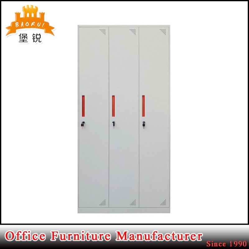 Luoyang Sell Steel Wardrobe Three Doors Clothes Cabinet