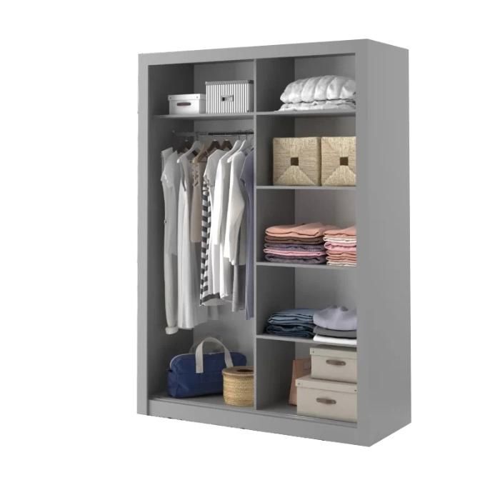 Factory Wholesale Simple Bedroom Clothes Storage Furniture Sliding Door Wardrobe