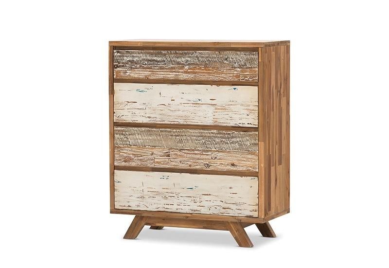 Wooden Bedroom 4 Wide Drawer Chest