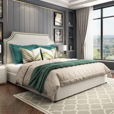High Screen Large Back Light Luxury Bedroom Double Bed