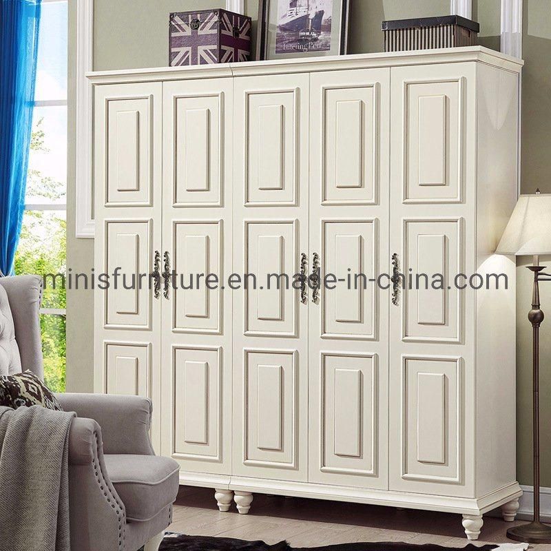 (MN-MWD50) China Manufacture Bedroom Furniture Wooden 4 Doors Big Wardrobe with Drawers