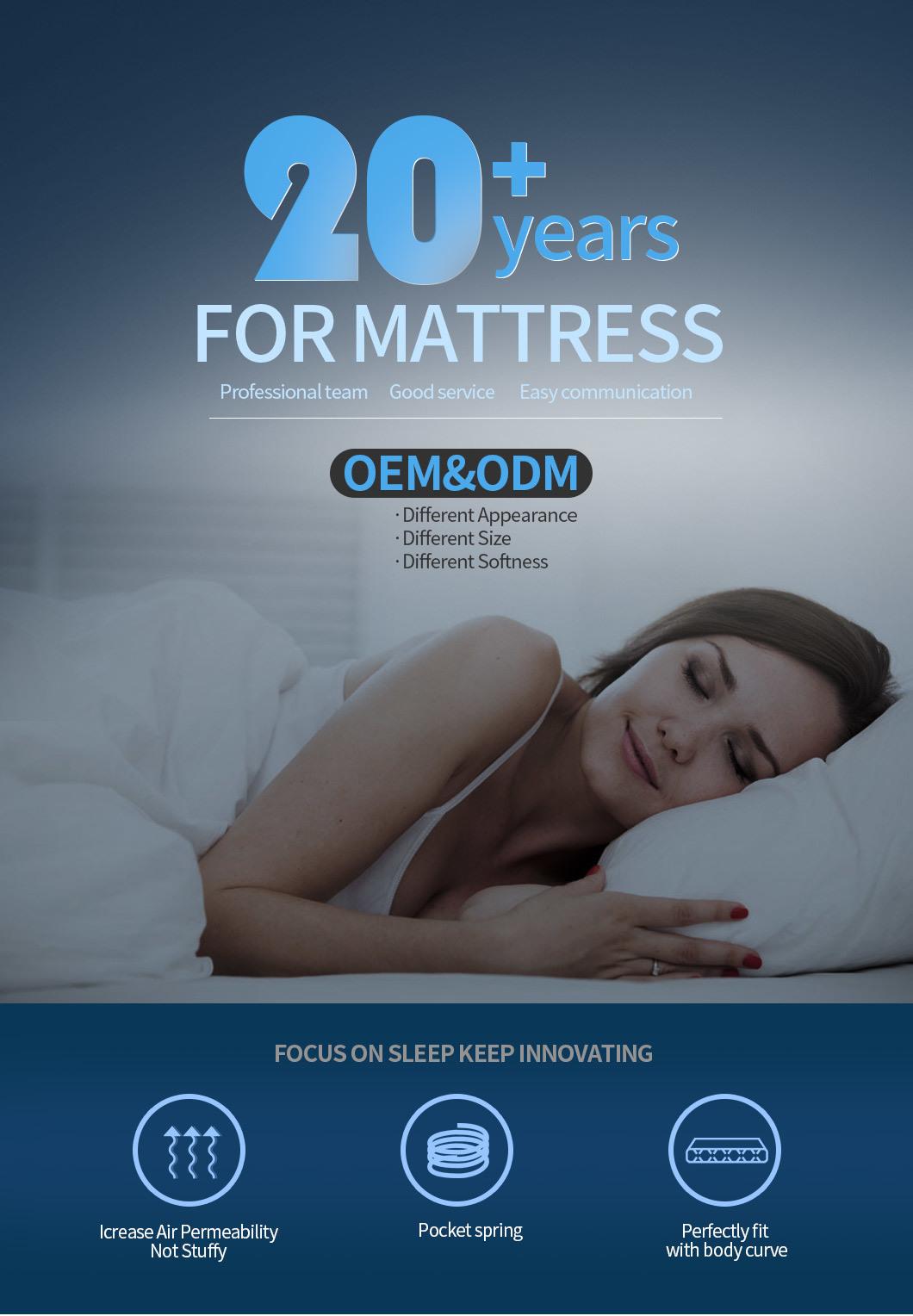 Ergonomic Sleep Well Cooling Home Time Use Bedroom Memory Spring Mattress (LZN1952G9)