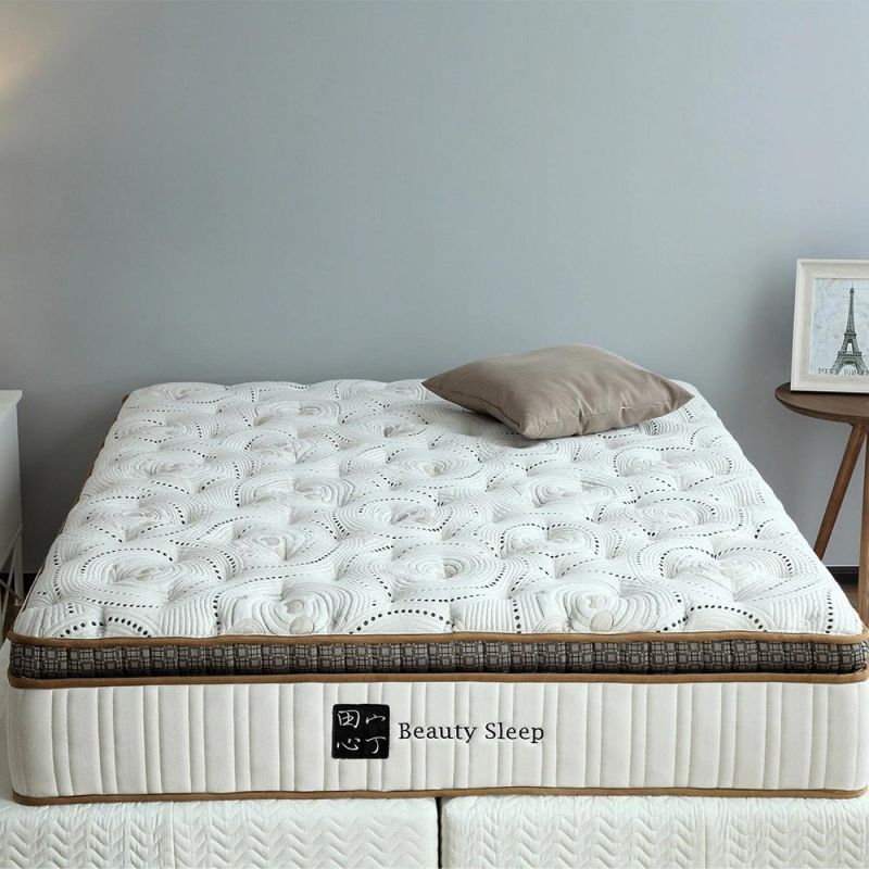 Wholesale High Quality Hotel Luxury Top Queen King Size Sleep Well Sponge Spring Bed Foam Mattress for Sale Eb15-08