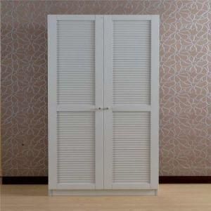 White Blind Swing Door Bedroom Walk in Closet