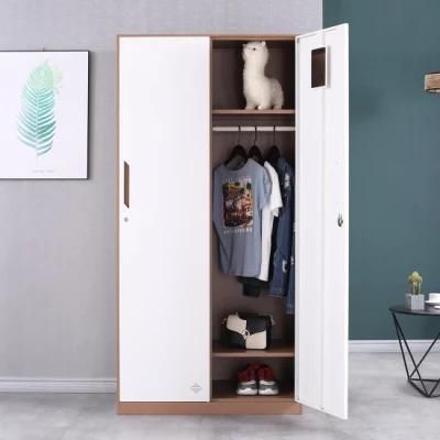 Modern Fashion Modern Metal Cabinet 2 Door Cheap Wardrobe