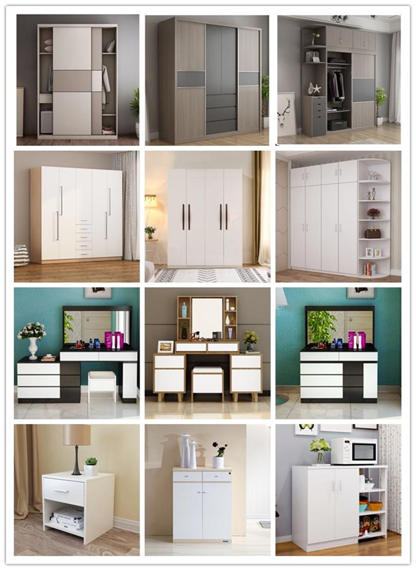Modern Design Manufacturers of Wood Furniture Customized Modern Wooden Wardrobe for Home