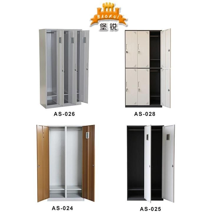 Long Type Two Doors Metal Wardrobe Cabinet