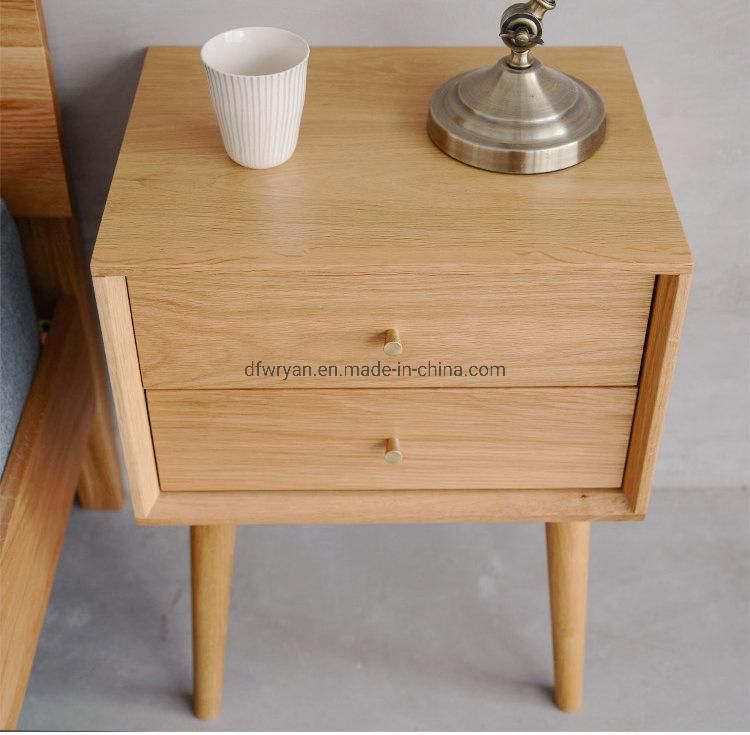 White Oak Storage Drawer Bedside Cabinet Nightstand Cabinet