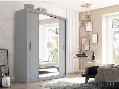 Modern Design Sliding Door Clothes Wall Closet Wardrobe (HF-WF04281)