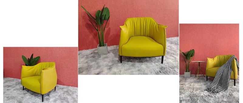 Warm Ginger PU Home Furniture Bedroom Chair