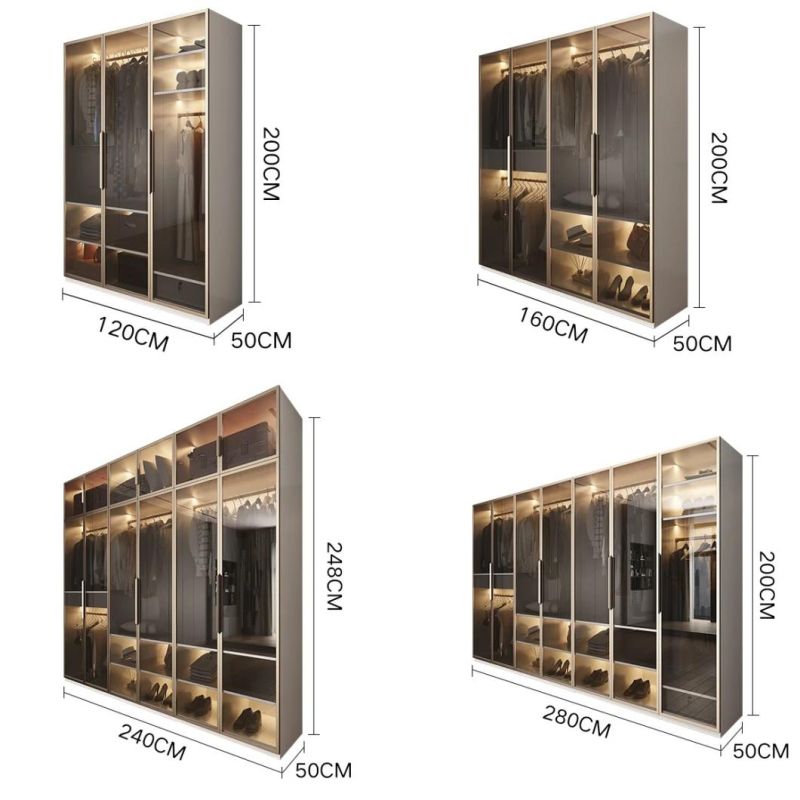 Easy Assemble Contemporary Walk in Modern Wardrobe Designs for Bedroom