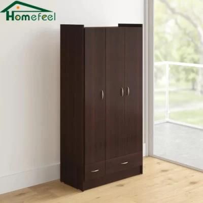 High Quality Wooden Modern Stylish Bedroom Brown Storage Wardrobe