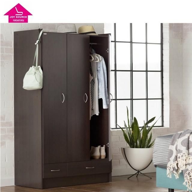 Modern Two Doors Bedroom Wooden Functional Wooden Wardrobe