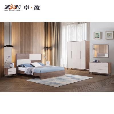 King Size Wooden Design Simple Bedroom Set for Home Use