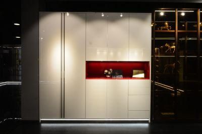 Modern Minimalist Style Glossy/Highlight Lacquer Wardrobe with LED Light