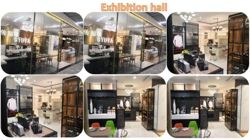 Light Luxury Bright Modern Wardrobe Customized Home Bedroom Glass Wardrobe Master Bedroom with Dressing Table Swing Door Cloakroom