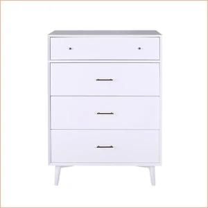 Wihte Wooden Modern Livingroom 4 Drawer Cabinet for Home Furniture