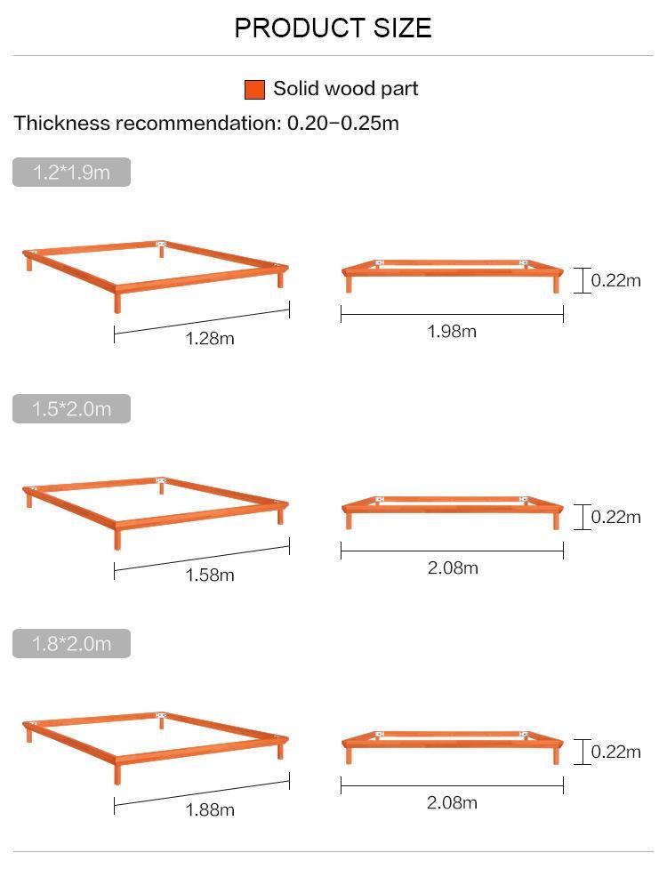 Linsy Simple Wooden Design Bedroom Furniture Wood Beds Frame R285