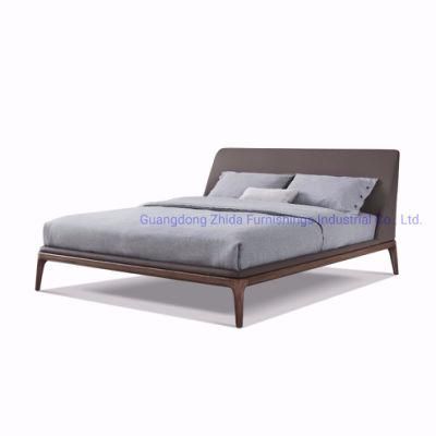 High Quality Solid Wood Bed Walnut Wood Bed