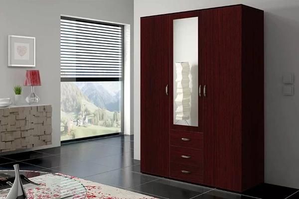 Wholesale Modern Simple Style Hinged Door Bedroom Wooden Wardrobe (HF-WF05061)