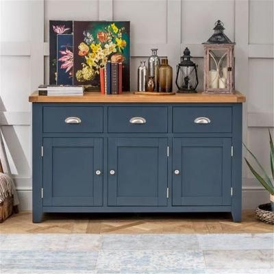 Grey Painted Large 3 Door Sideboard