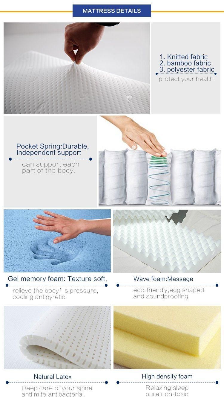 Roll up Mattress with Gel Memory Foam and Detachable Zipper Cover
