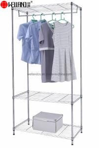 Modern Home Furniture Portable Small DIY Chrome Steel or Iron Wire Closet Shelving Wardrobe