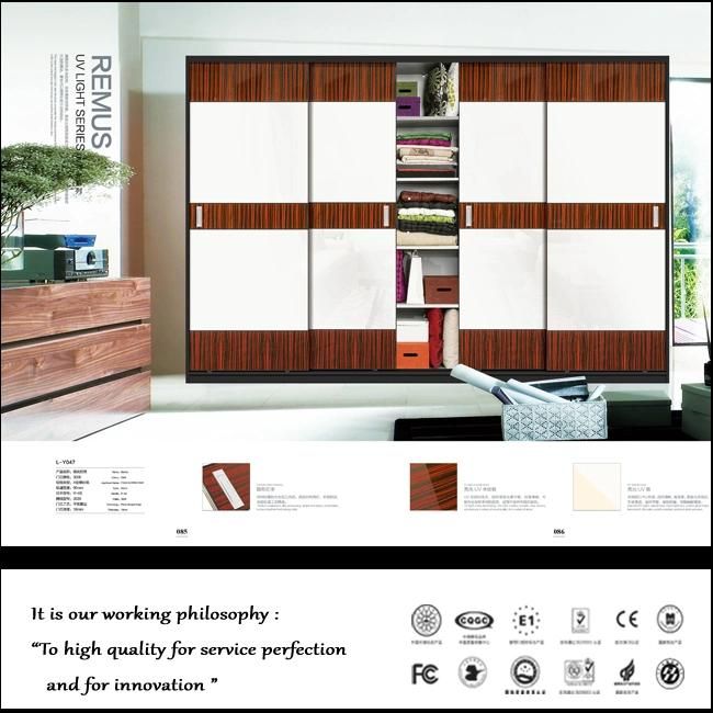 White PVC Open Door Wardrobe (FY002)