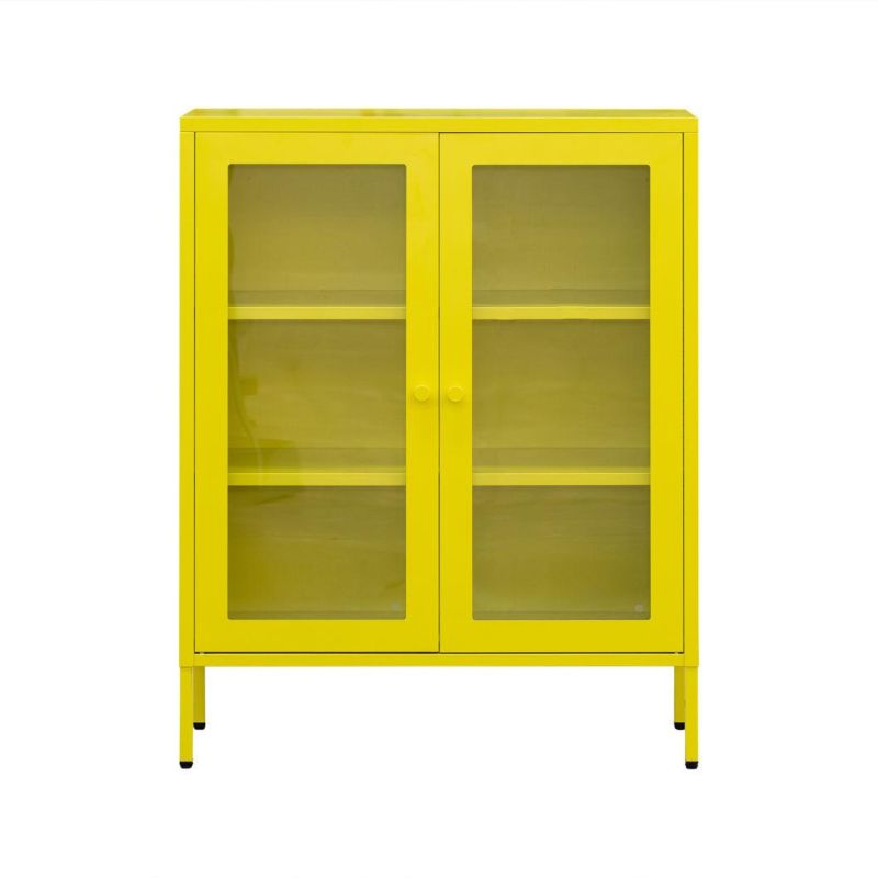 New Fashion Glass Door File Cabinet Strong Locker