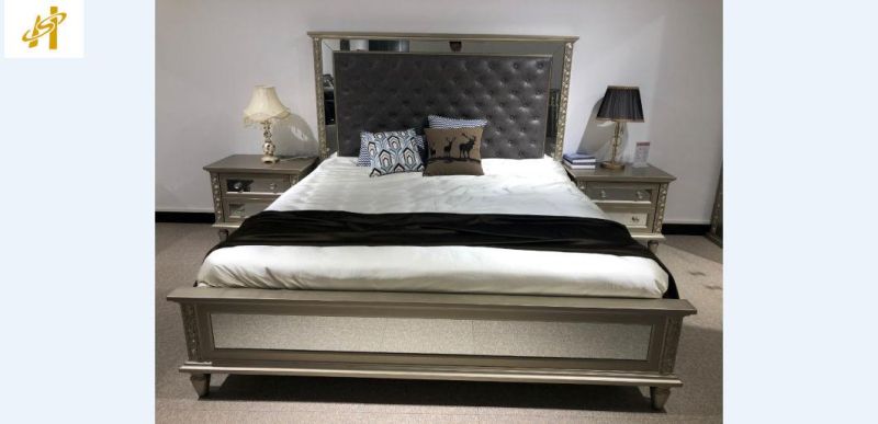 MID East Modern King Size Bedroom Sets Cheap Bedroom Suites Furniture (HS-054)