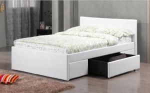 Modern Faux Leather Bed with Drawers Storage Bed