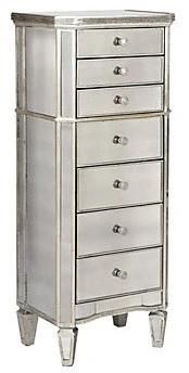 High Quality Modern Design 5 Drawers Venetian Mirrored Tallboy