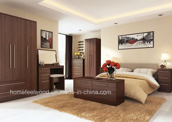 Chinese Factory Direct Modern Design Home Bedroom Wooden Furniture Set (HF-WC018)