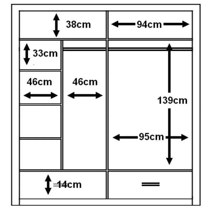 China Wholesale Wooden Sliding Mirror Doors Wardrobe Storage Cabinet Closet with LED (HF-WB14)