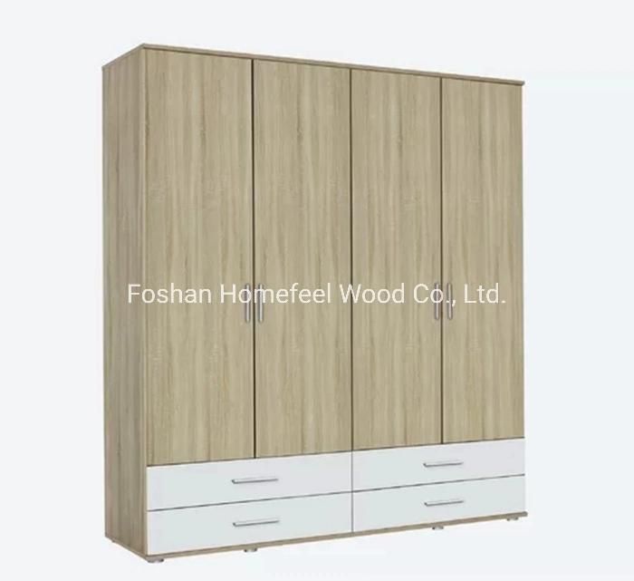 Best Selling Modern Simple Design Wood Home Furniture Bedroom Storage Wardrobe (HF-WB76)