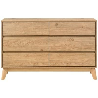 Living Room Core Furniture Oak 6 Drawer Chest