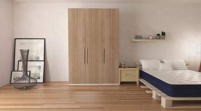 Wholesale Home Furniture Free Stand Wardrobe Closet Wooden Bedroom Furniture (HF-WF05091)