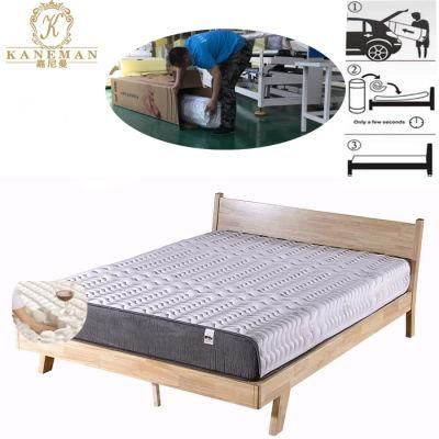 New Design Best Seller Vacuum Roll in Box Natural Latex Pocket Spring Mattress