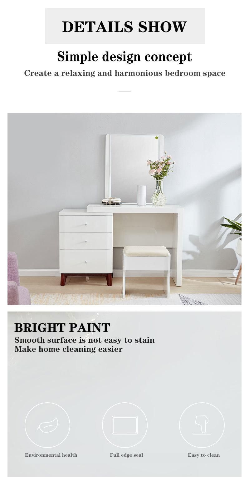 Fashion Dressing Table Small Apartment Bedroom Mini Multi-Function Storage Makeup Table Study Table