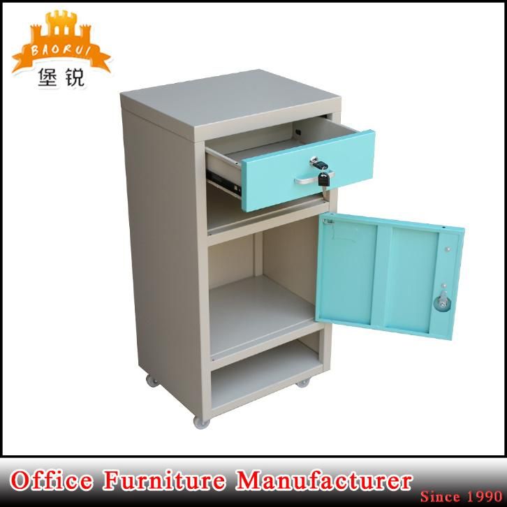 Fas-109 1 Drawer Bedside Lockers Hospital Nightstand Mobile Bedside Table Metal Cabinet