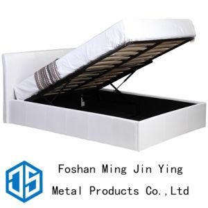 Bedroom/Hotel/Apartment Furniture High Box Pneumatic Metal Frame Bed Storeable (A007)