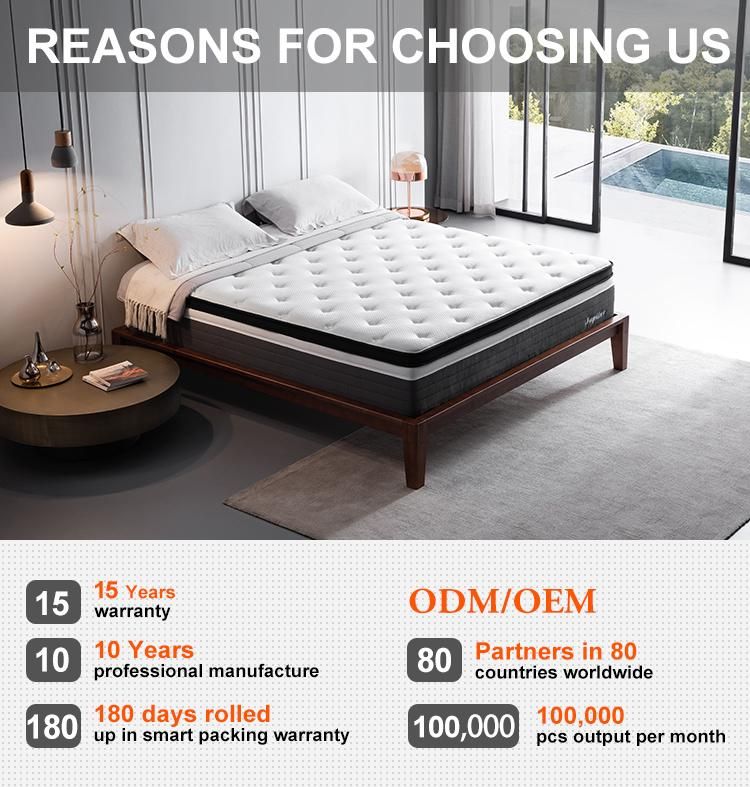 High Quality Natural Latex Hotel Compressed Memory Foam Spring Mattress