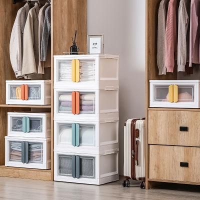 Bedroom Furniture Folding Storage Box Home Furniture Organizer Stackable 80L