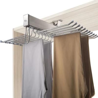 (HZL860) Aluminum and Iron Top Mounted Trousers Rack for Wardrobe