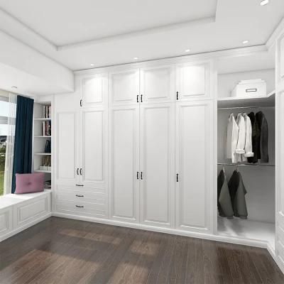 Modern Storage Cabinets Bedroom White Clothes Wooden Wardrobe Cabinet Design
