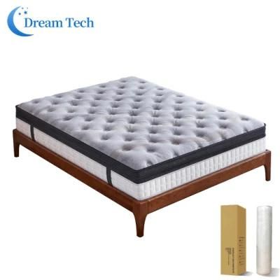 Hot Style High Density Elegant Continuous Bonnell Hotel Pocket Spring Mattress in a Box
